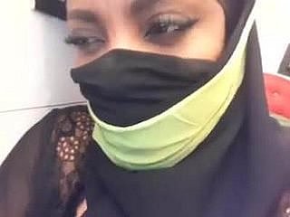 Muslim woman with breathtaking Bristols masturbate