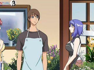 Grote kont enorme tieten anime schoolmeisje overhaul begonnen met grote en enorme borsten anime -video's