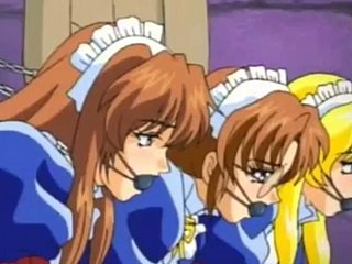 Mooie dienstmeisjes in openbare servitude - Hentai anime -seks