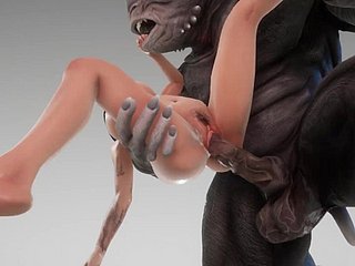 Jolie fille camates avec le monstre Chubby Bushwa Coarse 3d Porn sauvage Life