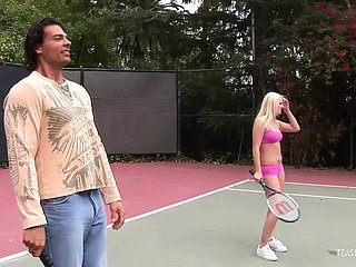 Her backhand got better check out sucking make an issue of coachs obese load of shit