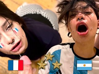 Argentyna mistrz świata, fan pieprzy francuski po extremity - Meg Grouchy