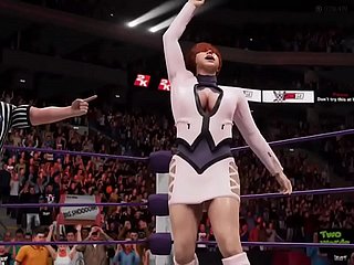 Cassandra Close to Sophitia VS Shermie Close to Ivy - Monstrous Ending!! - WWE2K19 - Waifu Wrestling